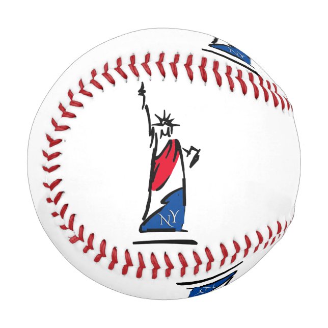 Balle De Baseball Statue de la Liberté / Lady Liberty Stripes (Devant Gauche)