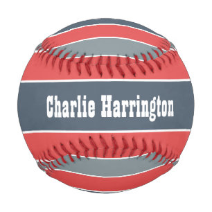 Balle De Baseball Stripes Motif personnalisé monogramme baseball