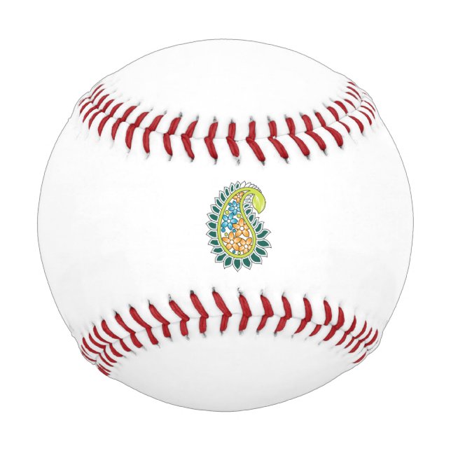 Balle De Baseball Style Décoratif, Vert Bleu Foncé, Bataille (Devant)