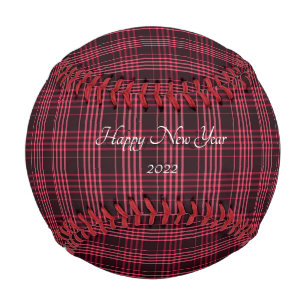 Balle De Baseball Style Plaid de Noël