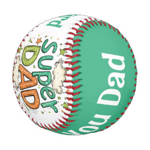 Balle De Baseball Super Papa We Love You with Name