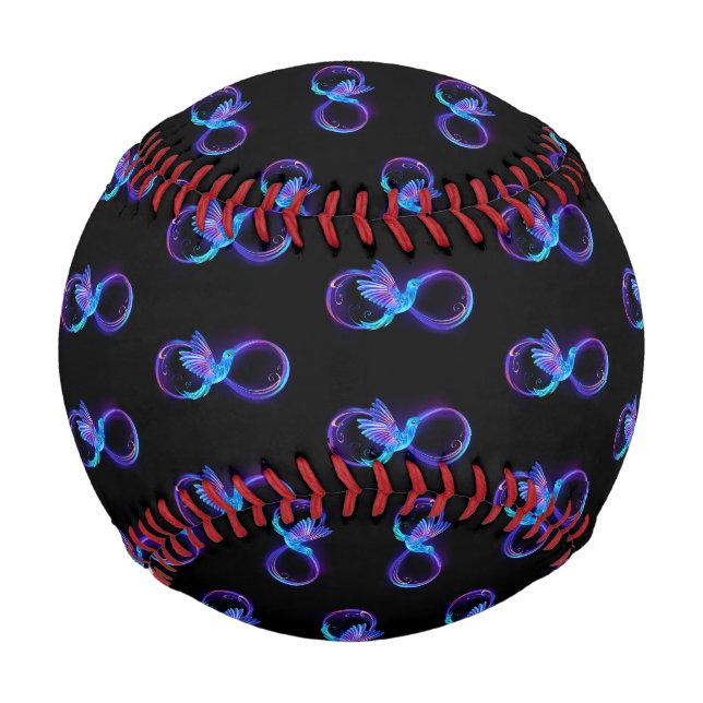 Balle De Baseball Symbole de Neon Infinity par Glowing Hummingbird (Devant)