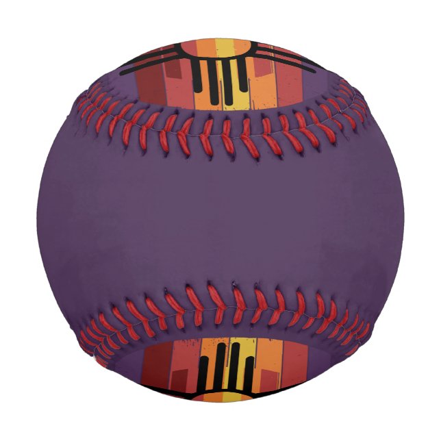 Balle De Baseball Symbole néo-mexicain de Zia Baseball (Devant)