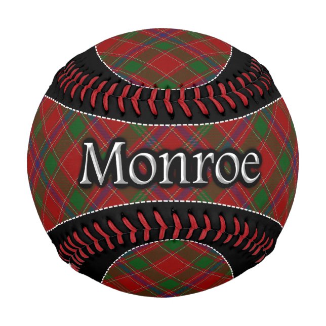 Balle De Baseball Tartan de rêve écossais Clan Monroe Munro (Devant)