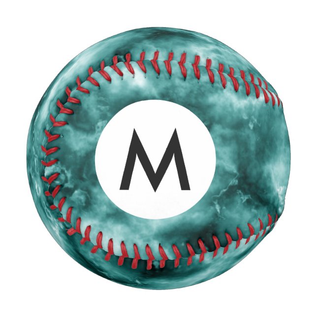 Balle De Baseball Texture en marbre vert foncé (Devant Gauche)