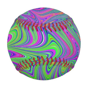 Balle De Baseball textures psychodeliques