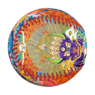 Balle De Baseball Thangka dieu tibétain cool tatouage Yamantaka
