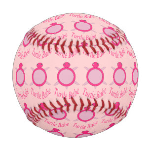 Balle De Baseball Tortue rose mignonne Baby Baseball