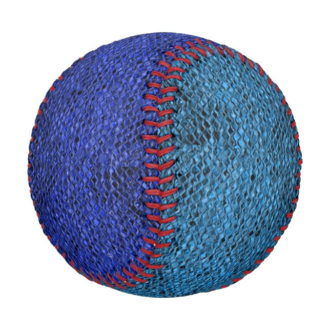 Balle De Baseball Tracé bleu peau de serpent écailles deux tons (Angle)
