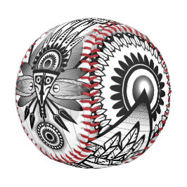 Balle De Baseball Tribal autochtone Abstrait