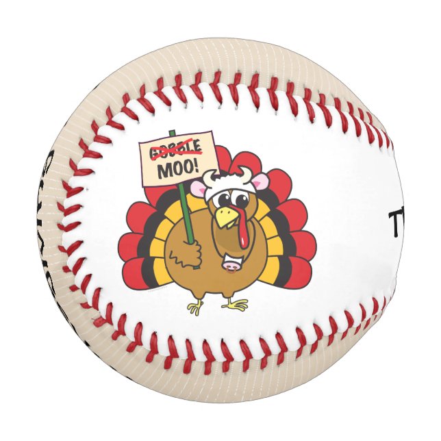 Balle De Baseball Turquie d'action de grâces personnalisable (Dos Droite)