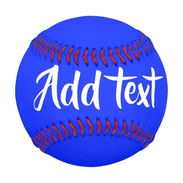 Balle De Baseball uni bleu (Devant)