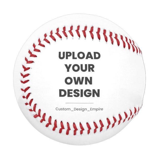 Balle De Baseball Upload Your Own Design Here | Custom Template (Devant Gauche)