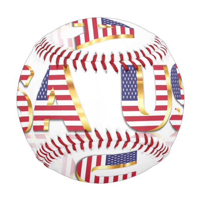 Balle De Baseball USA Flag Baseball (Dos)