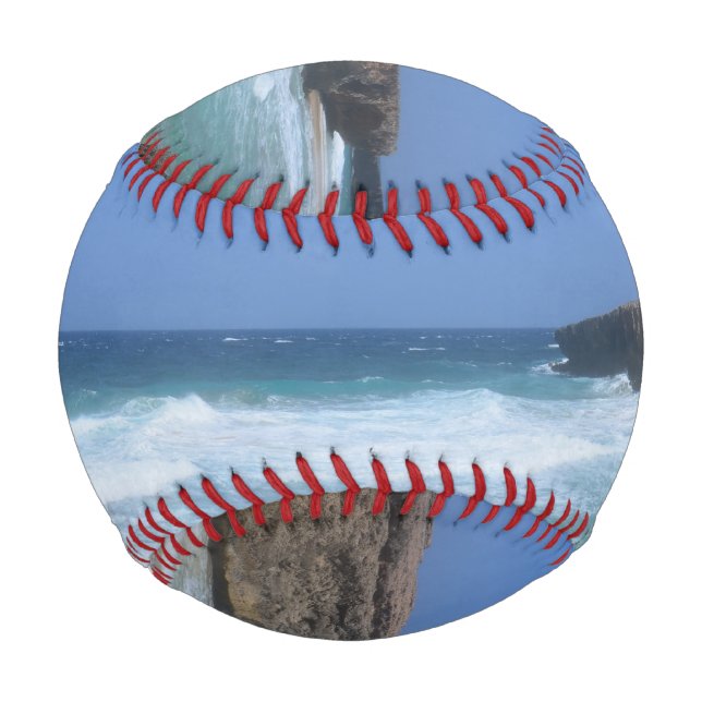 Balle De Baseball Vagues somptueuses qui s'écrasent à Aruba (Dos)