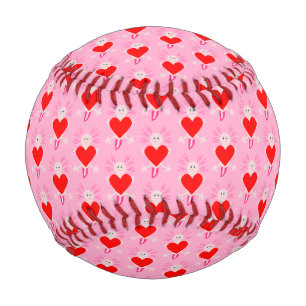 Balle De Baseball Valentines Jour Amour Coeur Axolotl Motif