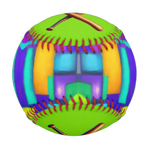 Balle De Baseball Vibes électriques Dreams Art Vintage élégant