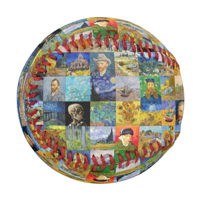 Balle De Baseball Vincent van Gogh - chefs-d'oeuvre Mosaic Patchwork (Devant Gauche)