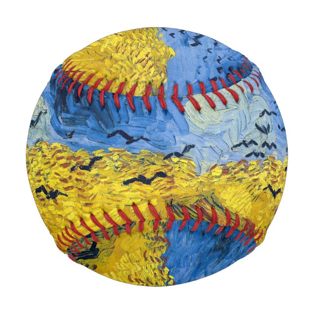 Balle De Baseball Vincent van Gogh - Wheatfield with Crows (Devant)