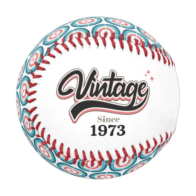 Balle De Baseball Vintage depuis - 1973 (Devant Gauche)