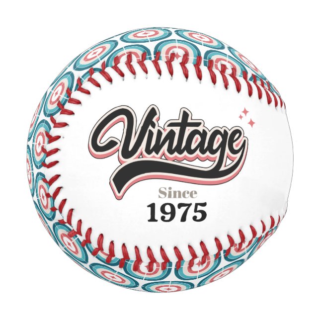 Balle De Baseball Vintage depuis - 1975 (Devant Gauche)