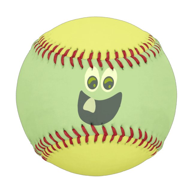 Balle De Baseball Visage de chaux citron (Devant)