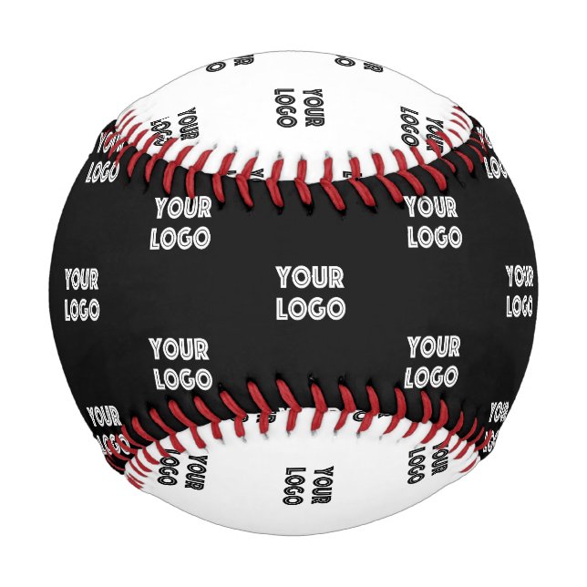 Balle De Baseball Votre logo, simple répétition logos (Devant)