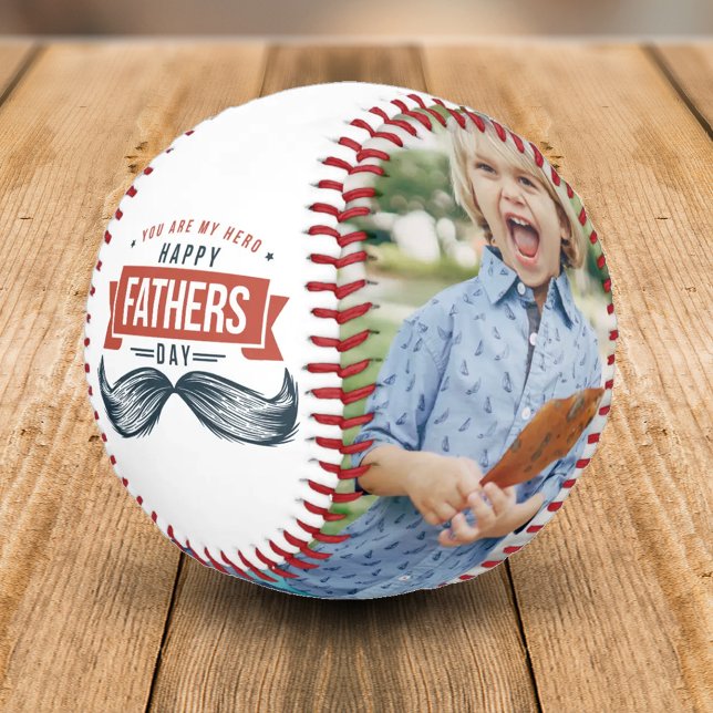 Balle De Baseball Vous êtes mon héros Bonne Fête des pères Photo | (Créateur téléchargé)