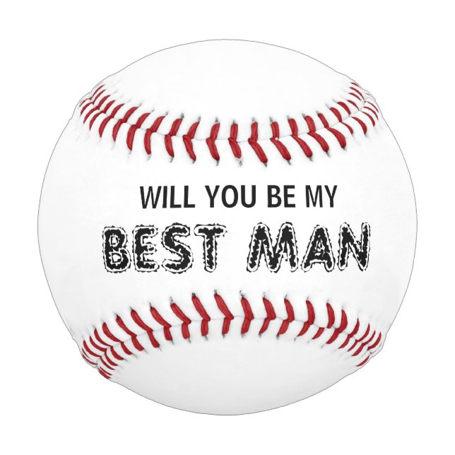 Balle De Baseball Will You Be My Best Man Name Baseball (Devant)