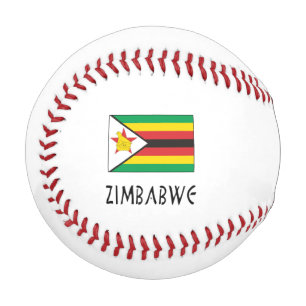 Balle De Baseball Zimbabwe Drapeau du Zimbabwe Noir Nom Personnalisé