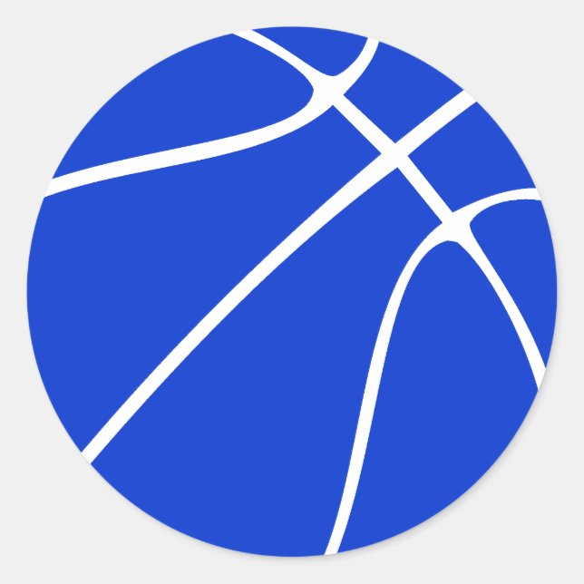 Balle de basketball bleu ou Autocollant décoratif (Devant)