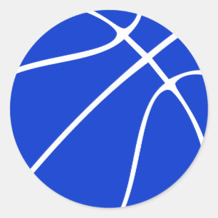Balle de basketball bleu ou Autocollant décoratif