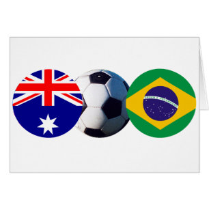 Balle de football Australie & Brésil Drapeau Le MU