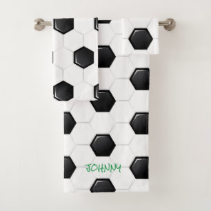 Balle de football Blanc Noir Vert Enfants Personna