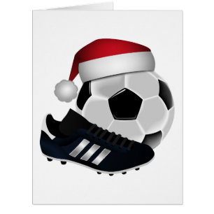 Balle de football de Noël et chaussure