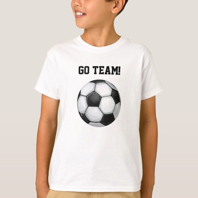 Balle de football, Go Team Kids T-Shirts légers (Devant)