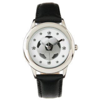 Balle de football Montre pour enfants en acier ino
