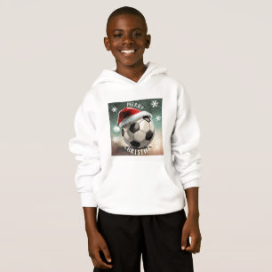 Balle de football Rouge chapeau de Noël Flocon de