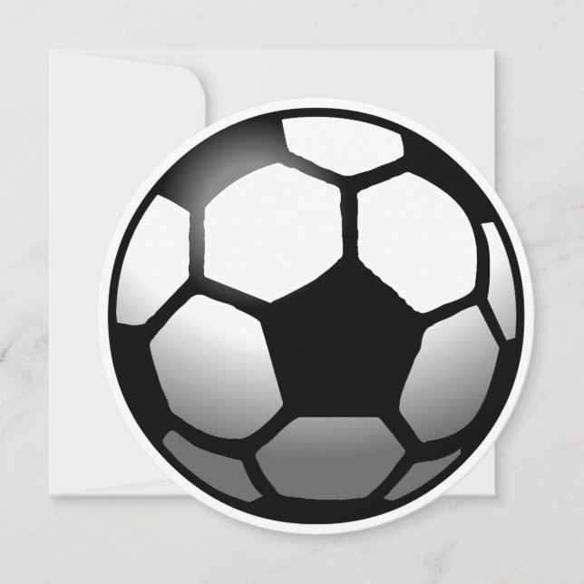 Balle de football sur une carte d'anniversaire (Devant)