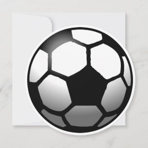 Balle de football sur une carte d'anniversaire