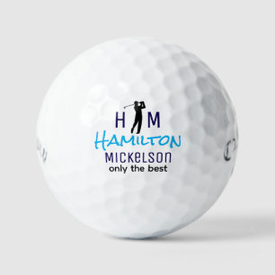 Balle de Golf avec le nom du meilleur golfeur en b