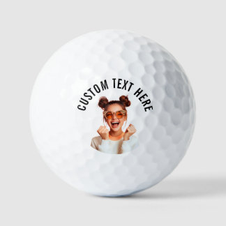 Balle de golf avec photo et texte personnalisés
