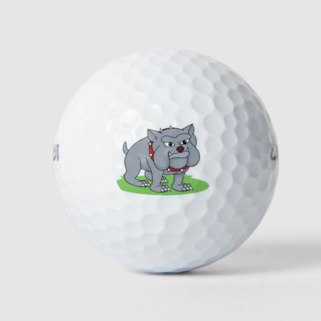 balle de golf de taureau gris mignon (Devant)