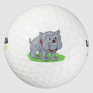balle de golf de taureau gris mignon
