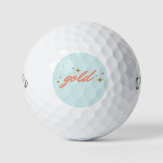 balle de golf d'or