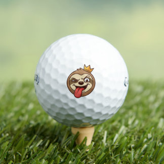 Balle de golf Emoji de paresseux - Cadeau drôle de