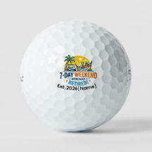 Balle de golf officielle retirée Funny 7-Day Weeke