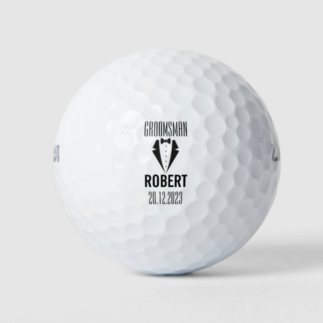 Balle de golf personnalisée avec nom de garçon d'h (Devant)