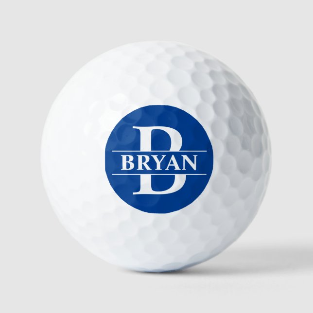 Balle de golf personnalisée - Bleue (Recto)