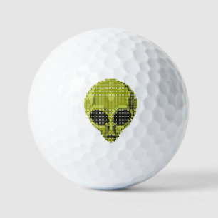 Balle de golf personnalisée Tête d'alien vert